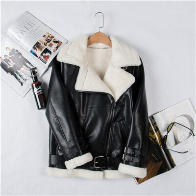 Women Motorcycle Overcoats  Solid Outerwear