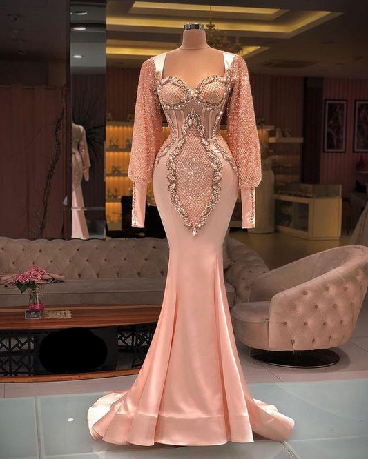 Plus Size Arabic Mermaid Sexy Evening Dresses