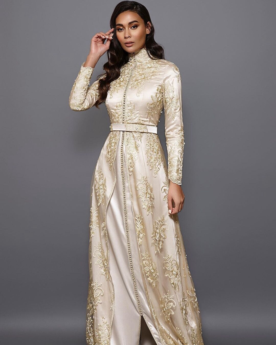 Full Sleeves Moroccan Caftan Evening Dress