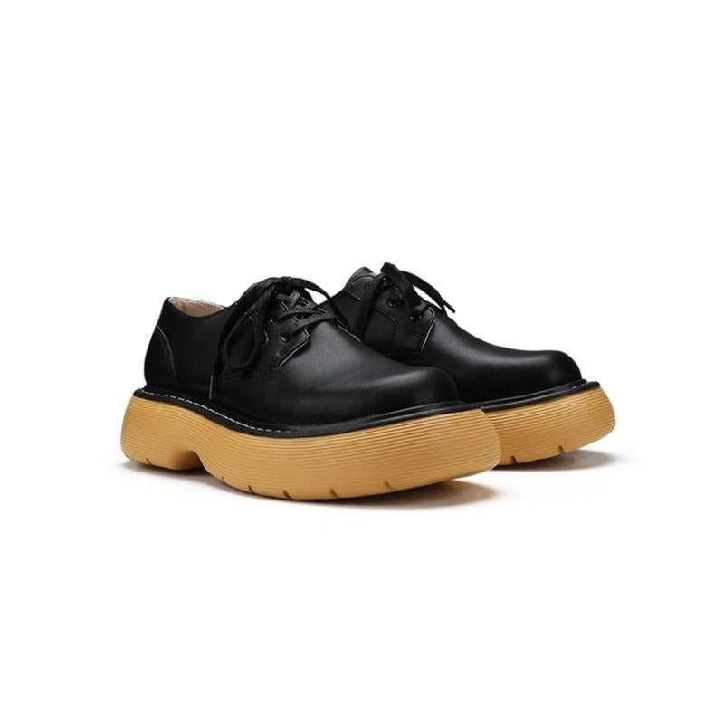 Thick Heel Oxfords Cool Boys Hidden Heel Shoes