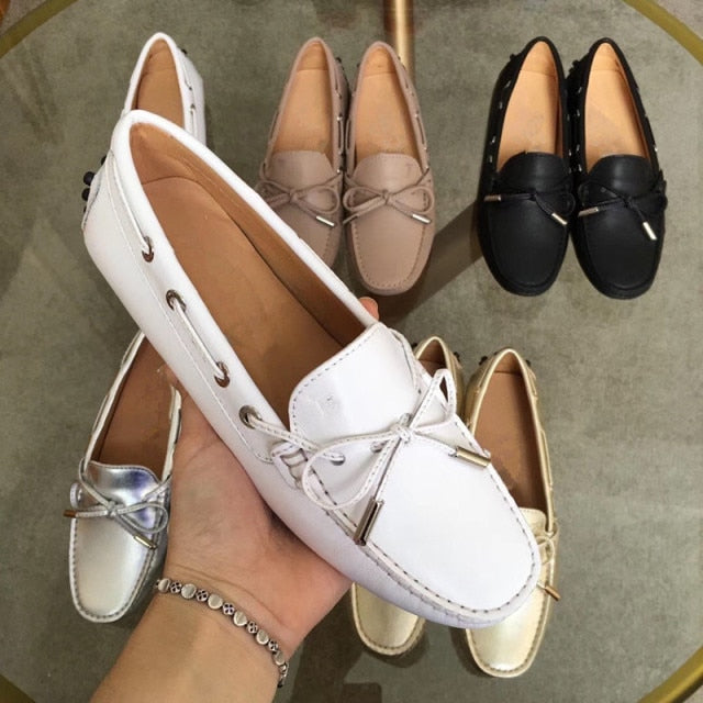 women casual shoes flat peas shoes British style loafers