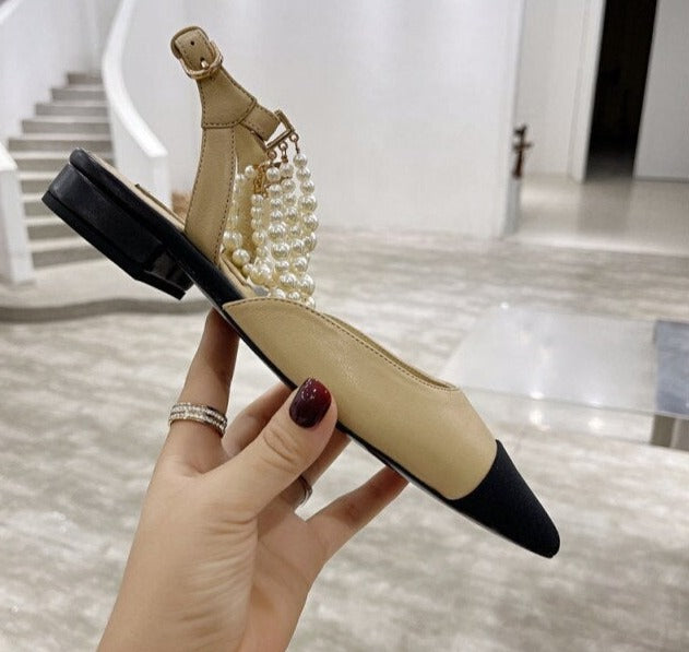 Women Pointed Toe Slingback High Heels Pumps