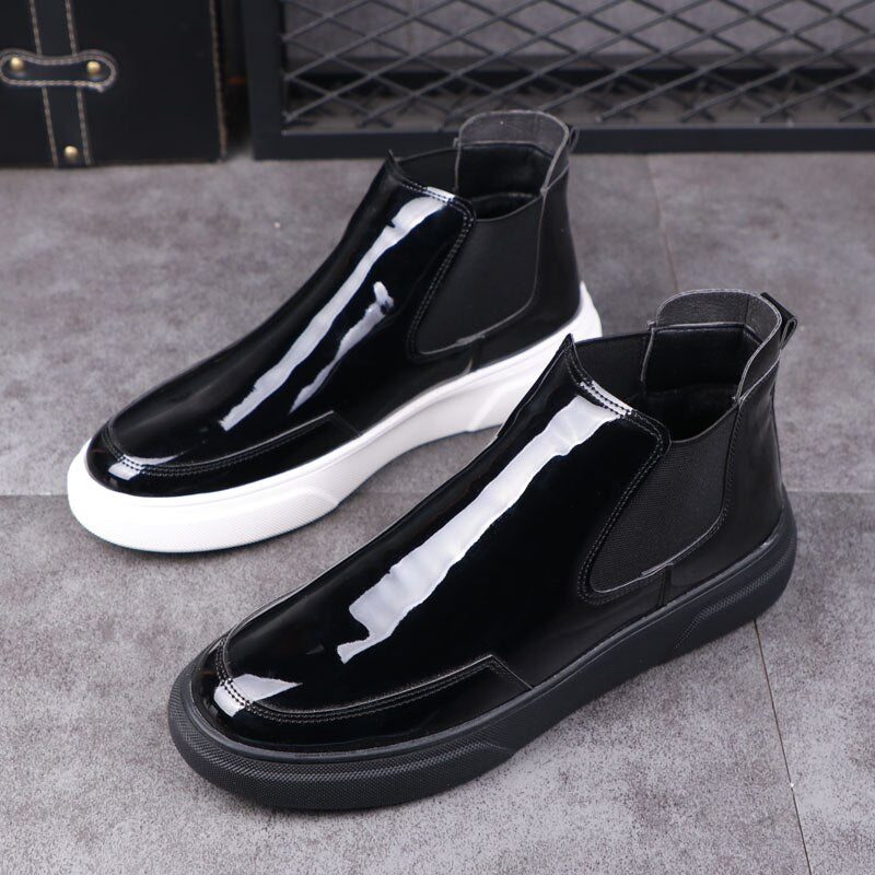 Men fashion wedding party dress chelsea boots