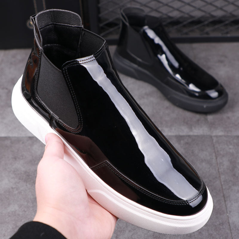 Men fashion wedding party dress chelsea boots