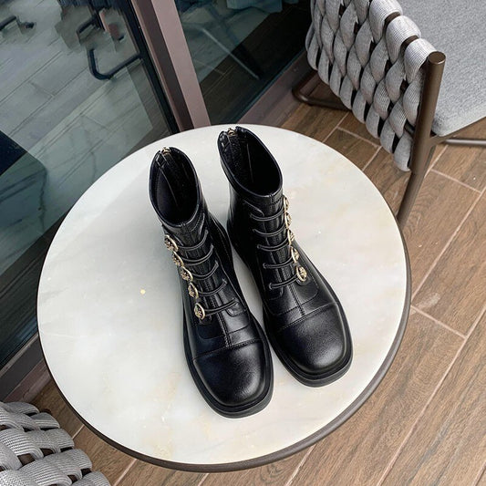 Office Lady Winter Warm Outdoor Fashion Solid Elegant Boots