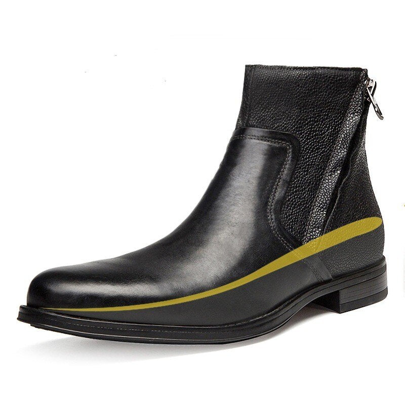 Mens  Chelsea Boots Business Casual High Top Shoes