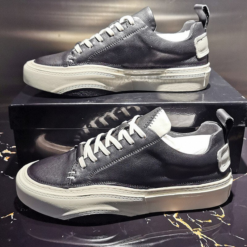 Men Spring Autumn Round Toe Platform Casual Shoes