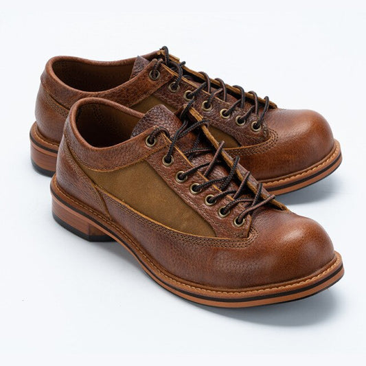 British Style Men Cowhide Real Leather Work Shoes