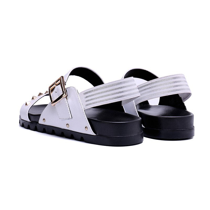 Mens Rivets Sandal Outdoor Casual Shoes Rubber Sole Designer