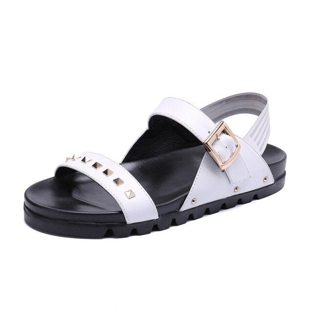 Mens Rivets Sandal Outdoor Casual Shoes Rubber Sole Designer