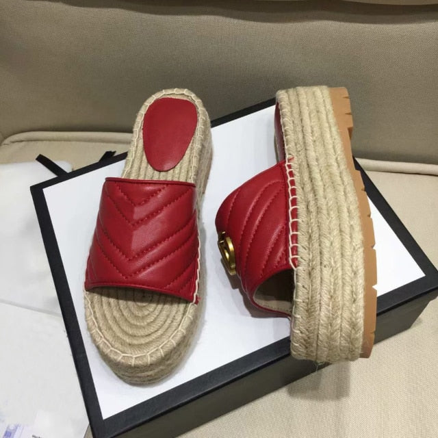 Summer Slippers Women Outer Wear Fashion Platform Flats Shoes