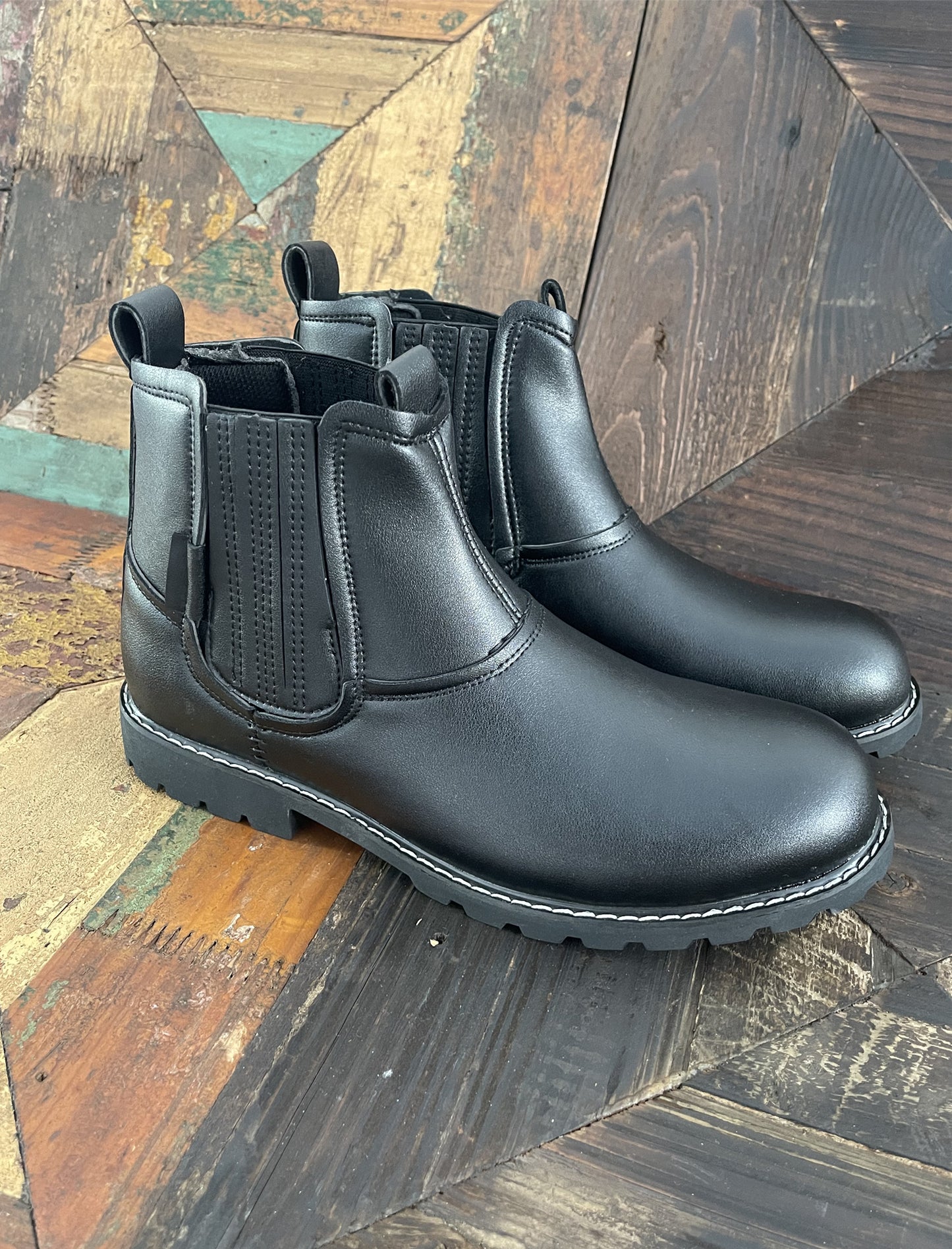 High Quality Men Chelsea Boots Handmade Shoes Vintage Leather