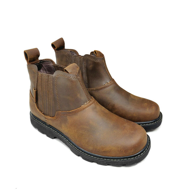 High Quality Men Chelsea Boots Handmade Shoes Vintage Leather