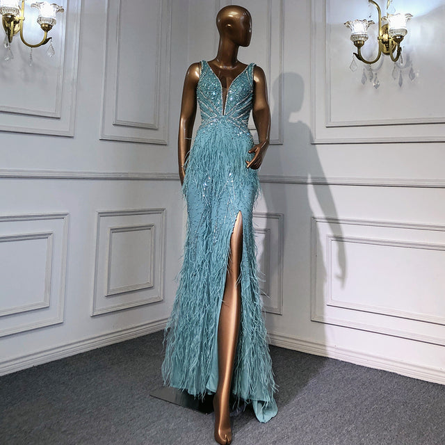 High Split Mermaid Evening Dresses Gowns