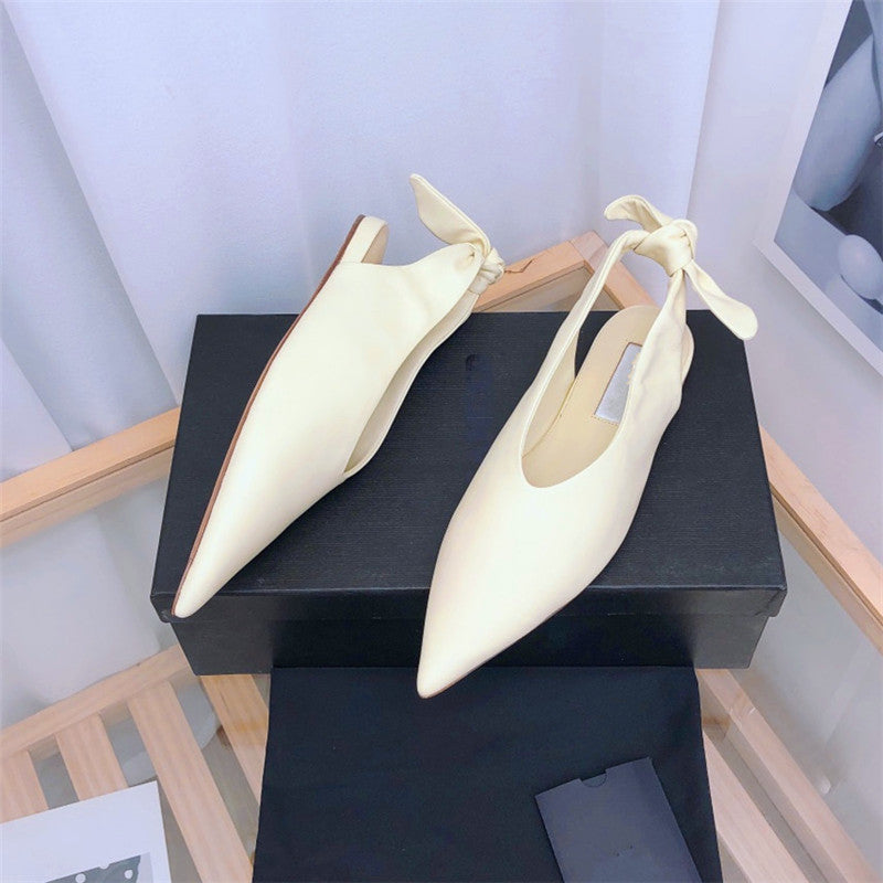 Ladies single shoes pointed toe flat