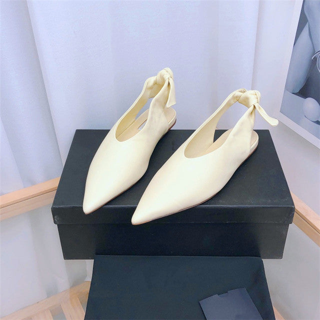 Ladies single shoes pointed toe flat