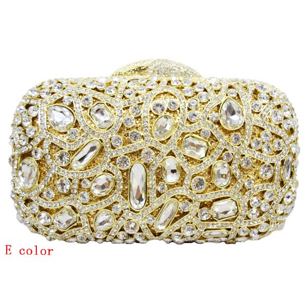 Fashion Luxury Sparkly Diamond Evening Bag Purple Crystal Clutch Bag Women Wedding Party Purse Female pochette banquet bag sc125 - LiveTrendsX