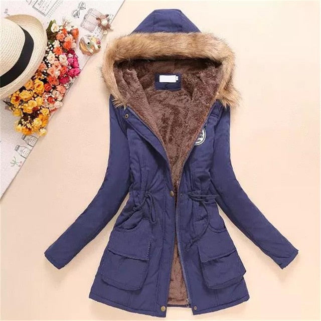 New Long Parkas Female Womens Winter Jacket Coat Thick Cotton Warm Jacket Womens Outwear Parkas Plus Size Fur Coat 2019 - LiveTrendsX