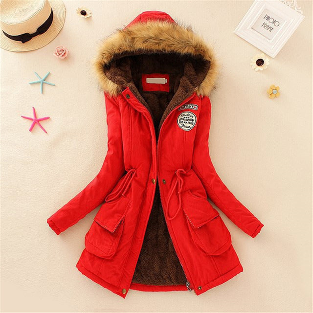 New Long Parkas Female Womens Winter Jacket Coat Thick Cotton Warm Jacket Womens Outwear Parkas Plus Size Fur Coat 2019 - LiveTrendsX