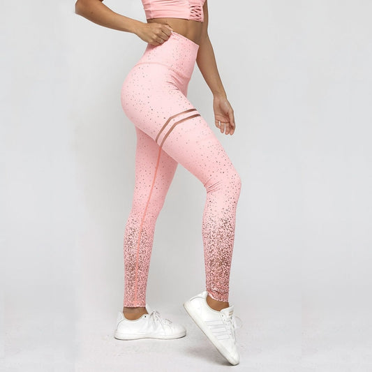 New Hotsale Women Gold Print Leggings No Transparent Exercise Fitness Leggings Push Up Workout Female Pants - LiveTrendsX