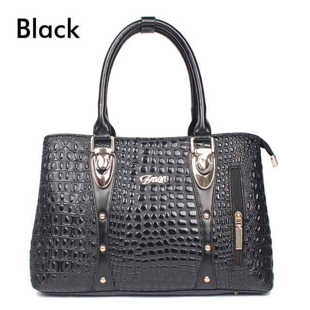 Luxury Handbags Women Bags Designer Bags For Women 2019 Fashion Crocodile Leather Tote Bags Handbag Women Famous Brand A804 - LiveTrendsX