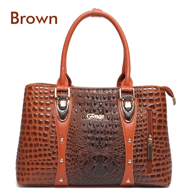 Luxury Handbags Women Bags Designer Bags For Women 2019 Fashion Crocodile Leather Tote Bags Handbag Women Famous Brand A804 - LiveTrendsX