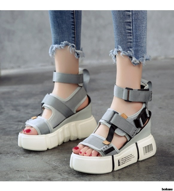 Platform Sandals Women Shoes Summer Super High Heels Ladies Casual Shoes Wedge Chunky Sandals Gladiator Fashion High Top - LiveTrendsX